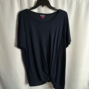 XL Vince Camuto Velocity Kelly blue Short-Sleeve Twist-Front Tee NWT